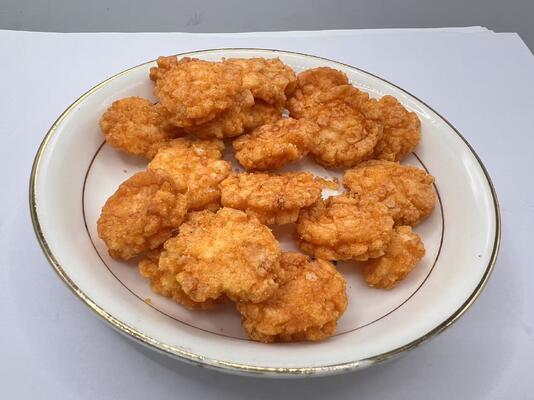 ข้าวอบกรอบรสพริก/บาร์บีคิวผสม - ขนมขบเคี้ยวกรอบ อายุการเก็บรักษา 12 เดือน