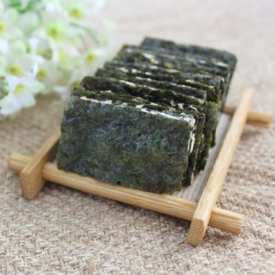 สาหร่ายกรอบไส้รวมรส 4 รส ขนมขบเคี้ยวรสเลิศ มังสวิรัติ ปราศจากกลูเตน สารอาหารจากทะเล