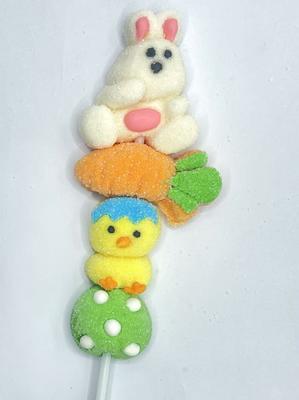 ตัวละครมาร์ชเมลโลว์น่ารักบนไม้