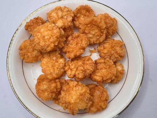 ข้าวอบกรอบรสพริก/บาร์บีคิวผสม - ขนมขบเคี้ยวกรอบ อายุการเก็บรักษา 12 เดือน