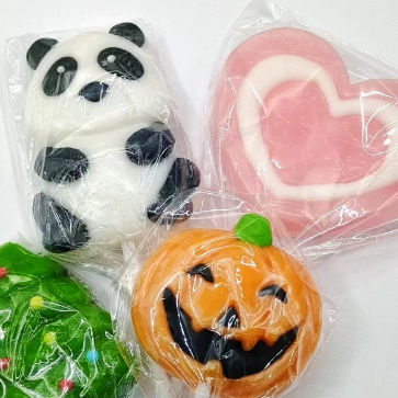 อมยิ้มรูปทรงสนุกสำหรับเด็ก ห่อแยกชิ้น ขนมสำหรับงานปาร์ตี้