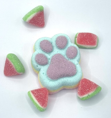 Sweetie Paws & Tiny Melon Giggles – รอยเท้าแมวน่ารัก & ลูกอมเคี้ยวหนึบแตงโมจิ๋ว